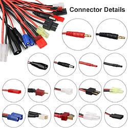 14 en 1 RC Câble adaptateur de chargeur de batterie pour câble de charge multiple Différentes prises