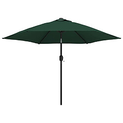 vidaXL Parasol de jardin en porte-à-faux avec LED 3 m vert