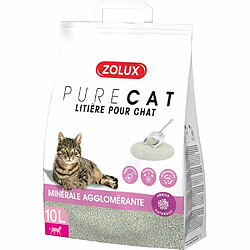 ZOLUX Litière agglomérante parfum floral Purecat 10 litres.