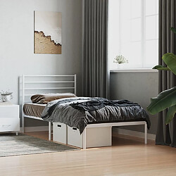 Avis Maison Chic Lit adulte - Cadre de lit métal avec tête de lit,Structure du lit Contemporain pour chambre blanc 90x200 cm -MN97679