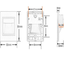 Acheter Universal Lampe à pied à LED de 1,5W type 86 induction du corps humain mur encastré coin éclairage à un pas escalier lumineux pieds nus (blanc chaud)