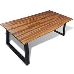 vidaXL Table à manger bois d'acacia massif 200x90 cm