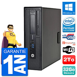 PC HP EliteDesk 800 G1 Intel G3220 RAM 32Go Disque Dur 2To Windows 10 Wifi · Occasion 