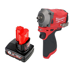 Milwaukee M12 FIW38-601 Clé à choc sans fil 12 V 339 Nm 3/8'' Brushless + 1x batterie 6,0 Ah - sans chargeur