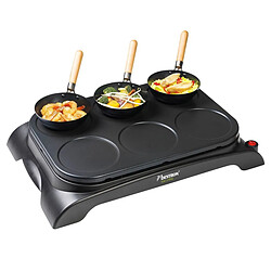 Crêpière 100w 6x12cm noir + 6 poêlons wok - AWS600 - BESTRON