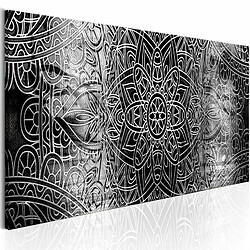 Paris Prix Tableau Imprimé Mandala : Grey Depths 40 x 120 cm