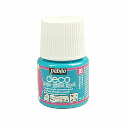 Pebeo Peinture acrylique d'extérieur multi-surfaces - Turquoise - 45 ml 