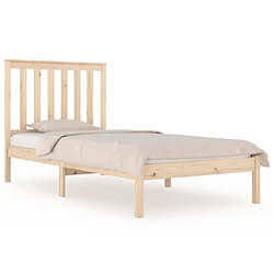 Maison Chic Lit Moderne Chambre - Cadre/structure de lit pour adulte Bois de pin massif 100x200 cm -MN59759