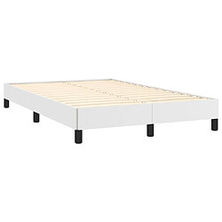 Acheter Maison Chic Lit adulte- Lit + matelas,Sommier à lattes de lit avec matelas blanc 120x190cm similicuir -GKD22565