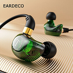 GUPBOO EARDECO Casque Casque avec Micro Filaire Hi-Fi Basse Lourde In-Ear Casque Sport Filaire Téléphone Écouteurs 