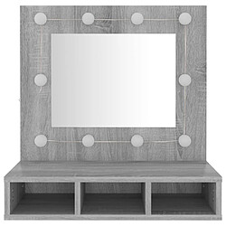 Avis Helloshop26 Armoire à miroir avec led 60 x 31,5 x 62 cm gris 02_0006676