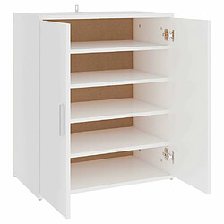 vidaXL Armoire à chaussures Blanc 60x35x70 cm Bois d’ingénierie