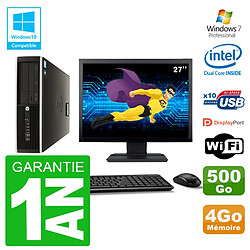 PC HP Compaq 8100 SFF Ecran 27" G6950 RAM 4Go Disque 500Go Graveur DVD Wifi W7 · Occasion 