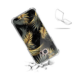 Acheter LaCoqueFrançaise Coque Samsung Galaxy S7 Edge anti-choc souple avec angles renforcés transparente Feuilles de Palmier Noir La Coque Francaise