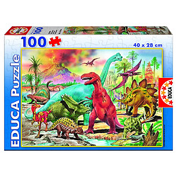 Educa Borras EDUCA - Puzzle - 100 DINOSAURES EDUCA Puzzle 100 Pieces - Dinosaures