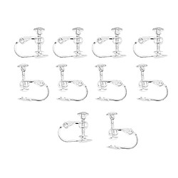 Clips d'oreille de vis réglable de 10pieces pour des découvertes de bijoux noir