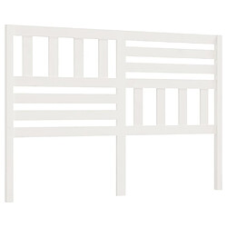 vidaXL Tête de lit Blanc 126x4x100 cm Bois massif de pin