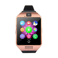 Wewoo Montre connectée or 1.54 pouces TFT écran MTK6260A 360MHz Bluetooth 3.0 Smart Bracelet Téléphone avec podomètre et moniteur de sommeil calculatrice rappel d'appel SMS / Wechat Alertes & Affichage de l'horloge musique synchrone Lecture Réponse & Enregistre