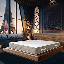 LUXURY LITERIE Matelas 90x190 cm, Dreamlux, 26 cm , ressorts ensachés, mousse haute densité, indépendance du couchage, face été/hiver