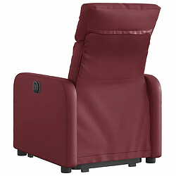 Acheter Maison Chic Fauteuil Relax pour salon, Fauteuil inclinable électrique rouge bordeaux similicuir -GKD22693