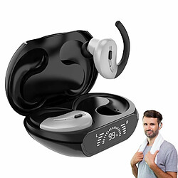 Avis Écouteur Sans Fil Bluetooth 5.3 Batterie Led Affichage Numérique Enc Crochet D'Oreille Anti-Bruit Casque De Sport Noir