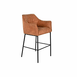 Tabouret DKD Home Decor Noir Camel Métal 59 x 60 x 107 cm 