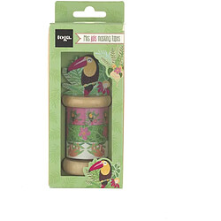 TOGA Set de 3 rubans mini-masking tapes Tropical Green