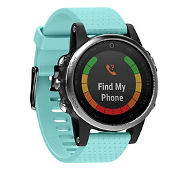 Wewoo Bracelet pour montre connectée Dragonne rapide en silicone amovible Fenix 5S 20mm Vert menthe