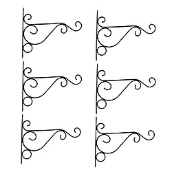 6pcs Mur Métallique Crochet De Suspension Pour Mangeoires D'oiseaux, Jardinières, Lanternes, Carillons éoliens