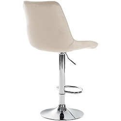 Non Lot de 2 tabourets de bar Toni velours chrome pas cher