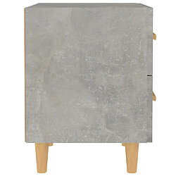 Avis vidaXL Tables de chevet 2 pcs Gris béton 40x35x47,5 cm