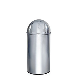 Poubelle à poussoir / Poubelle automatique PUSH 35L chrome hjh OFFICE 