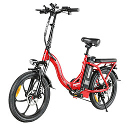 SAMEBIKE Vélo électrique, pneu 20*2.35 pouces, moteur 350W, batterie 36V 12Ah, vitesse max 32km/h, CY20 - Rouge