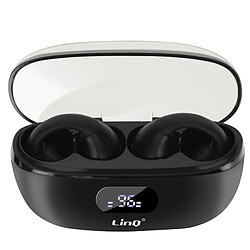 LinQ Écouteurs Bluetooth Conduction Aérienne Sans Fil Design Clip On Micro Noir