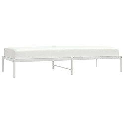 Avis Maison Chic Lit adulte - Lit simple Cadre de lit,Structure du lit Contemporain métal blanc 90x200 cm -MN89340