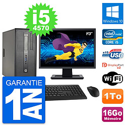 PC Tour HP ProDesk 600 G1 Ecran 19" i5-4570 RAM 16Go Disque 1To Windows 10 Wifi · Occasion 