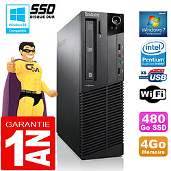 PC Lenovo M92p SFF Intel G630 Ram 4Go Disque 480 Go SSD Graveur DVD Wifi W7 · Occasion 