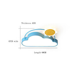 Universal Lampe de plafond 60cm pour chambre enfant 32w jardin d'enfants chambre salon lampe decorative idee lampes de plafond nuage varié lampes de plafond bleu 