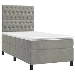 Avis Sommier à lattes,Cadre à lattes de lit et matelas et LED pour Adulte Gris clair 80x200 cm -MN32605