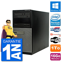 PC Tour Dell 7020 Intel Pentium G3220 RAM 16Go Disque Dur 1To Windows 10 Wifi · Occasion 