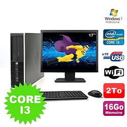 Lot PC HP Compaq Elite 8100 SFF Core I3-530 16Go 2000Go DVD WIFI W7 + Ecran 17" · Occasion 