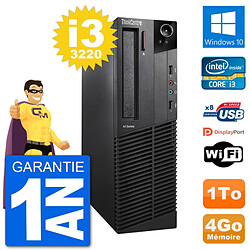 PC Lenovo M92p SFF Intel i3-3220 RAM 4Go Disque Dur 1To Windows 10 Wifi · Occasion 