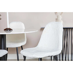 Venture Home Chaise en acier et polyester teddy noir et blanc Polar (Lot de 2).