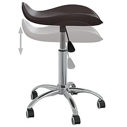 Acheter vidaXL Chaise pivotante de salle à manger Marron Similicuir