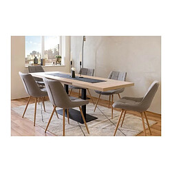 Avis ORLANDO Table a manger a rallonge - Style industriel - Decor chene sonoma et noir - L 120-200 x P 80 x H 75 cm