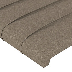 Maison Chic Tête de lit scandinave avec oreilles,meuble de chambre Taupe 93x16x118/128 cm Tissu -MN67109 pas cher