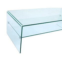 Vente-Unique Table basse STILEOS - Double plateau - Verre trempé pas cher