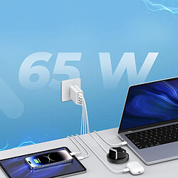 Acheter Visiodirect Chargeur Rapide 65W Prise Multiple avec 2 USB C + 2 USB + 1 QC 3.0 Chargeur 5 Ports pour Realme 7 Pro 6.4" - Blanc