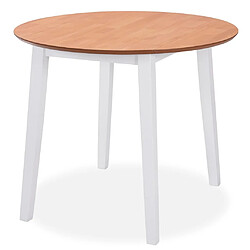 Ensemble salle à manger de jardin 5 pcs,Table et chaise à dîner MDF et hévéa Blanc -MN44601