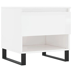 Acheter vidaXL Tables basses 2 pcs blanc brillant 50x46x50cm bois d'ingénierie